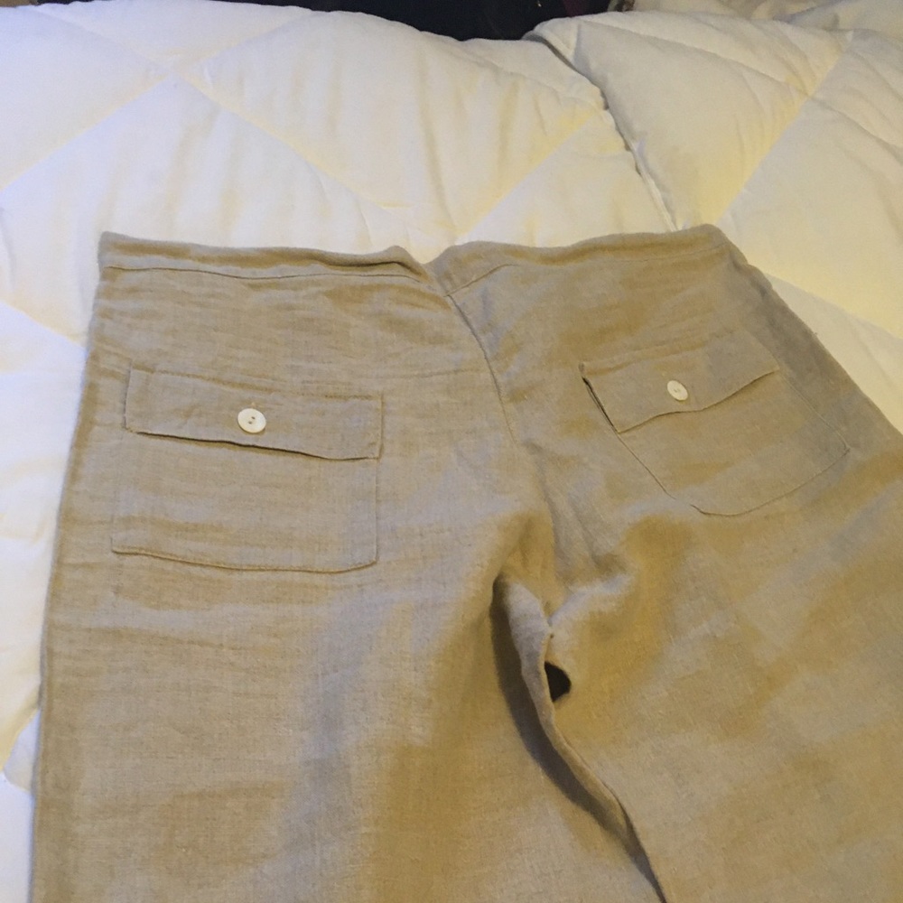 Terracotta linen wide legs pants size S/P